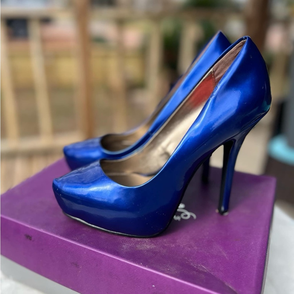 Vibrant Blue Platform Stiletto Heels